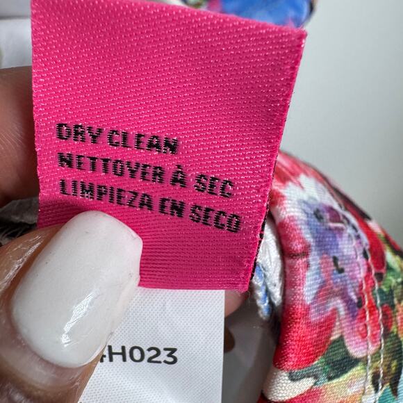 Betsey Johnson Dress Womens 8 Colorful Floral Scuba Career Midi Wedding A-Line - Picture 7 of 12